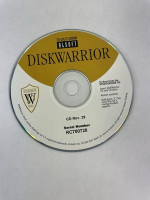 Diskwarrior Software For Mac CD- Rom Disk With Serial Number Alsoft - Image 1 of 2