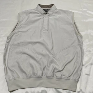 Zero Restriction Golf Vest Mens M Beige Performance 1/4 Snap Lightweight Sports - Picture 1 of 11