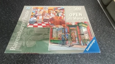 Ravensburger 2 x 500 Piece Jigsaw Puzzle Open All Hours-Trevor Mitchell - Image 1 of 3