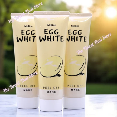 Mistine Egg White Poreless , Anti Blackhead Peel Off Face Facial Mask 85g pack 3 - Image 1 of 2