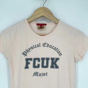 Vintage Y2K FCUK T-Shirt French Connection Baby Tee Early 2000s Graphic T Size M - Bild 1 von 7