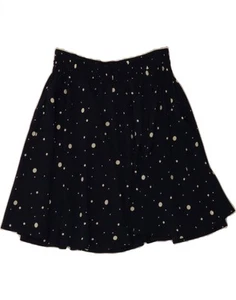 JUNGLE KENZO Womens Circle Skirt UK 14 Medium W30 Navy Blue Spotted CO37 - Picture 1 of 4