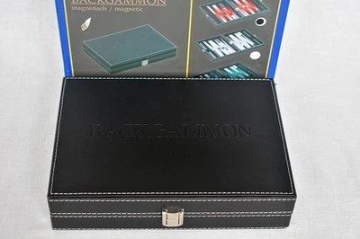 Backgammon Kunstleder klein Reisespiel magnetisch Philos 1711 Angebot - Bild 1 von 3