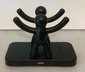 Umbra Metal Letter/ Napkin Holder  Black by Alan Wisniewski 6" Minimalist Modern - Picture 1 of 2