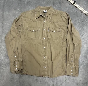 Carhartt Para Mujer Perla Botón A Presión Caqui Marrón Talla XL - Imagen 1 de 4