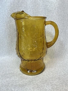 Vintage Libbey Country Garden 64 Unzen Braunglas Gänseblümchen 10" Krug MCM 🌺 - Bild 1 von 10