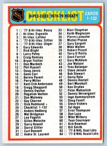 CHECKLISTE 1-132 UNMARKIERT 1978-79 O-PEE-CHEE 78-79 #24 EXMINT+ 98763 - Bild 1 von 2