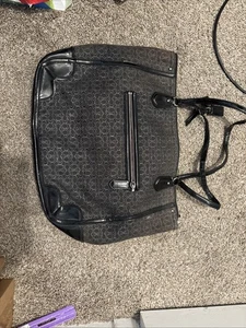 Coach Handtasche Schultertasche schwarz silber Monogramm Medium #F1371-28427 - Bild 1 von 7