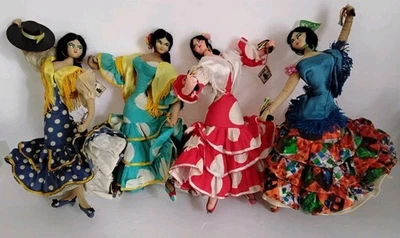 Vintage Layna 11" Artist Doll Spain Klumpe Roldan Style Spanish Lady Dancer Lot  - Image 1 of 4