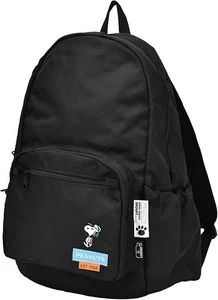 Snoopy Peanuts Backpack, Large Capacity 20L, Lots of Pockets, snoopy0460, Black - Picture 1 of 5