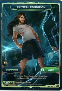 Vcard Awakened Worlds 1st Edition Critical Condition - Holo Support Secret Rare - Picture 1 of 1