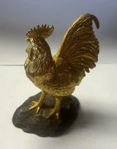 Risks 24k gold plated Rooster Very Rare - Picture 1 of 1