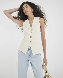 Chaleco River Island crema para mujer talla L - Imagen 1 de 11