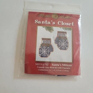 Weihnachtsmann Fäustlinge Ornamente Perlen Set Mill Hill Santa's Closet MH16-6302 - Bild 1 von 2