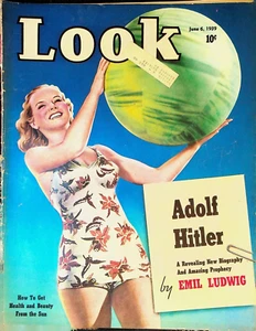 Look Magazine June 6 1939 Tarzan in Exile Movie Adolf Hitler Ralph De Palma - Picture 1 of 2
