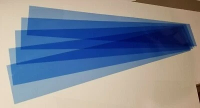 Material de Mylar en blanco 7 mil corte en U arte artesanal tatuaje azul Mylar paquete de 5 hojas 4"x24" Foto 1 de 2