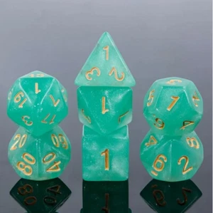 NEW RPG / D&D Dice Set of 7 - Glisten Mint Green - Picture 1 of 1