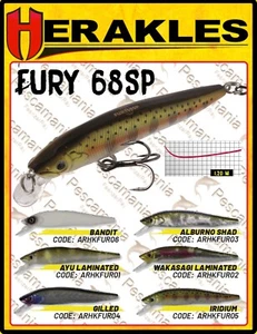 Artificiale spinning jerkbait Herakles FURY 68SP 4,6gr 68mm suspending - Imagen 1 de 13