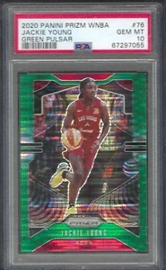 JACKIE YOUNG 2020 PANINI PRIZM WNBA GREEN PULSAR PRIZM /25 PSA 10 GEM MINT POP 5 - Picture 1 of 2