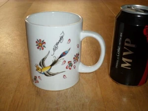 [ED HARDY BRAND]  BIRDS & FLOWERS - TATTOO ART, Ceramic Coffee Mug/ Cup, VINTAGE - Picture 1 of 10