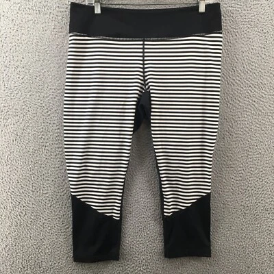 Leggings capri Z By Zella para mujer XL (real 34x20) a rayas negras tiro medio Foto 1 de 4