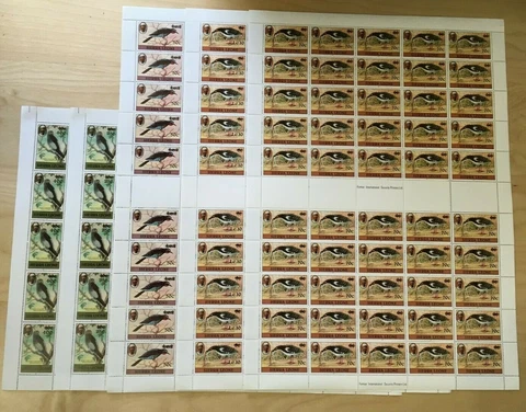 FULL SHEETS Sierra Leone 1984 632b-6b - Birds - Set of Sheets - MNH Cover
