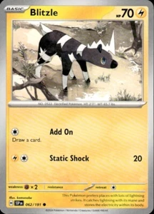 Pokemon TCG Blitzle 062/191 Sv08: Surging Sparks Regular Common Card EN-NM 2024 - Picture 1 of 2