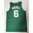Custom Throwback Boston Mens #6 Russell Basketball Jersey Retro Jersey Stitched
