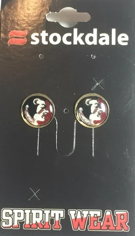 New Florida State Seminoles Round Stud Logo Earrings ,Gifts for Her Mom Cover