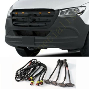For Benz Sprinter 2500 17-24 smoke Raptor Style Front Grill LED Marker Light Kit - Picture 1 of 2