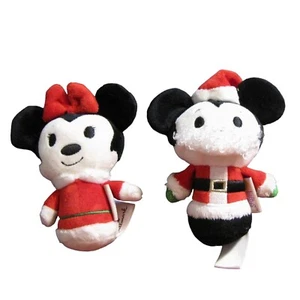 Hallmark Itty Bittys Mickey Minnie Mouse Christmas Stuffies - Picture 1 of 4