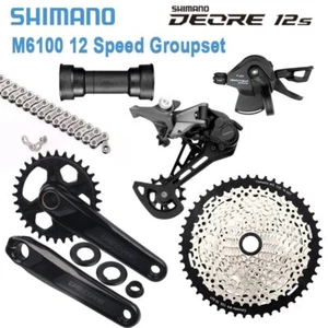 SHIMANO DEORE M6100 MTB 12-Speed Groupset 170mm 32T 46T 50T 52T HG cassette - Picture 1 of 15