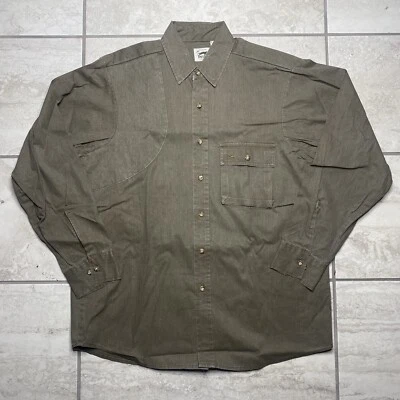 Duxbak Long Sleeve Shirt Duck Hunting Chamois Vintage USA Excellent Mens Large - Image 1 of 4