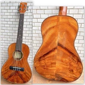 Alulu Solid Curly Acacia Koa var. PQ Island Tenor Ukulele BU419 - Picture 1 of 13