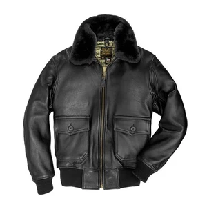 COCKPIT USA U.S. NAVY LAMBSKIN G-1 FLIGHT JACKET BLACK, BROWN G1 USA Z201035M - Picture 1 of 18