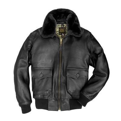 COCKPIT USA U.S. NAVY LAMBSKIN G-1 FLIGHT JACKET BLACK, BROWN G1 USA Z201035M - Image 1 of 4