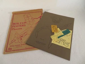 1923 Bess Bruce Cleaveland Built-Up Posters ~ Unused Complete Set of 10 Flowers - Picture 1 of 10