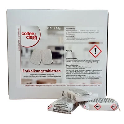 JAPEBI 30 Entkalkungstabletten 16g für Kaffeevollautomaten Bosch Jura Melitta Siemens