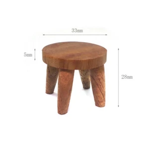 1:12 Scale Dollhouse Miniatures Mini Furniture Wood Round Stool Decor Accessorie - Picture 1 of 5