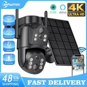 4K 8MP WIFI Solar Camera with 7800 Mah Battery Dual Lens Wireless PTZ Camera Col - Picture 1 of 20