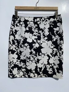 Halogen Multicolor Floral Lined Stretch Pencil Skirt  8 - Picture 1 of 9