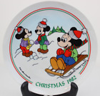 1982 Walt Disney "Winter Games" Christmas 7.5" Dish Plate Schmid