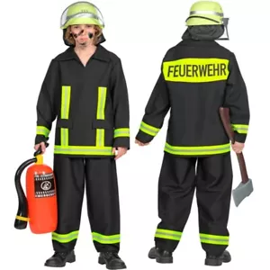 FEUERWEHR Kostüm FEUERWEHRMANN Uniform - Kinder Karneval 104 110 116 140 # - Bild 1 von 1