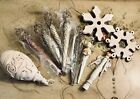 Lot 10 PRIMITIVE COUNTRY Cottage FARMHOUSE Xmas Icicle,Snowflake,Spindle-Angels