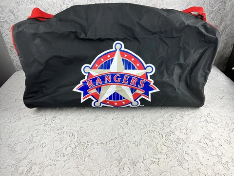 Vintage 90s MLB Baseball Duffel Bag Texas Rangers A+ Condition Fast Shipping Cover