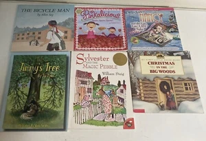 Lot Of 6 Picture Books: Christmas In The Big Woods, The Bicycle Man, Fancy Nancy - Picture 1 of 19
