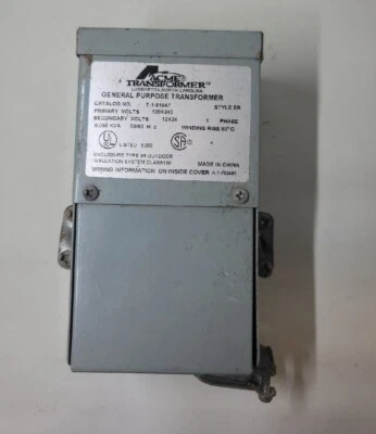Acme Transformer T181047 Boost & Buck 50VA Prim 120X240 Sec 12X24V 1PH  Lot 3 - Image 1 of 4
