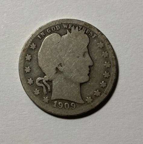 1909-O Barber Quarter Better Date Low Condition VALUE PRICED Cover