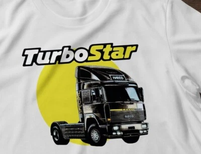 T-SHIRT MAGLIA AUTO CAMION VINTAGE IVECO TURBOSTAR - tutte le taglie disponibili Foto 1 de 4