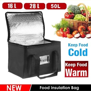 Large Food Delivery Bag Insulated Bags Pizza Takeaway Thermal Warm Cold Ruck Hot - Picture 1 of 13